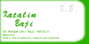katalin baji business card